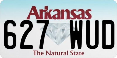 AR license plate 627WUD
