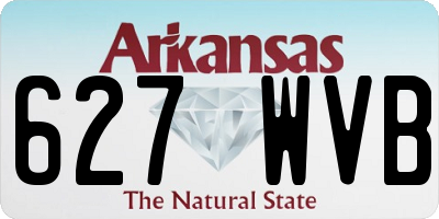 AR license plate 627WVB