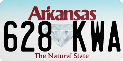 AR license plate 628KWA