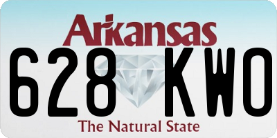 AR license plate 628KWO