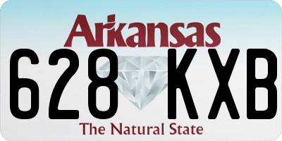 AR license plate 628KXB