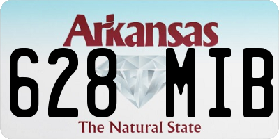 AR license plate 628MIB