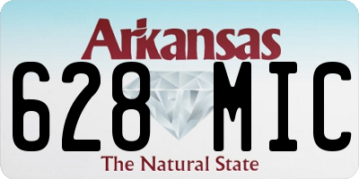 AR license plate 628MIC