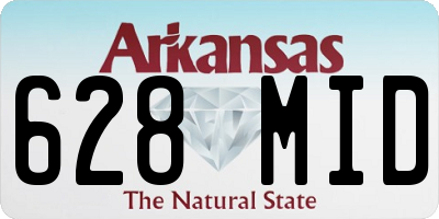 AR license plate 628MID