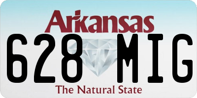 AR license plate 628MIG
