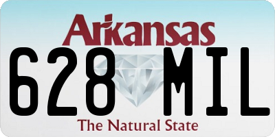 AR license plate 628MIL