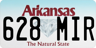 AR license plate 628MIR