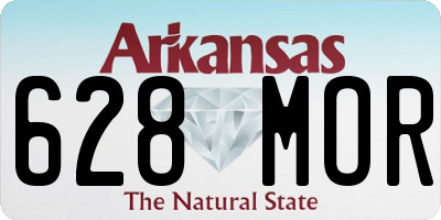 AR license plate 628MOR