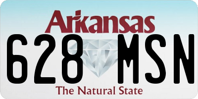 AR license plate 628MSN