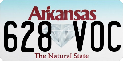 AR license plate 628VOC