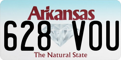AR license plate 628VOU