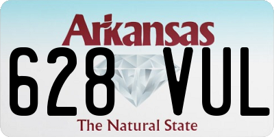AR license plate 628VUL