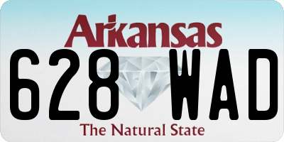 AR license plate 628WAD