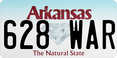 AR license plate 628WAR