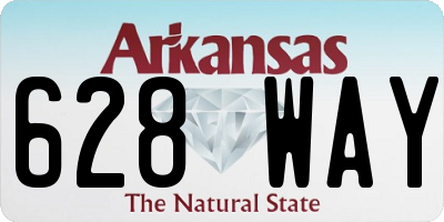 AR license plate 628WAY