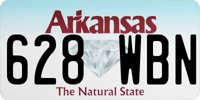 AR license plate 628WBN