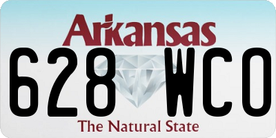 AR license plate 628WCO