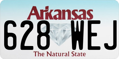 AR license plate 628WEJ