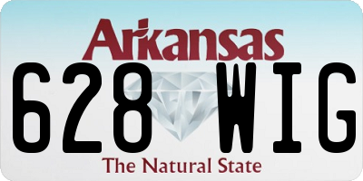 AR license plate 628WIG