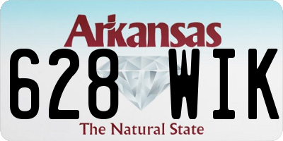 AR license plate 628WIK
