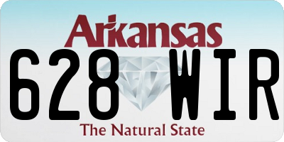 AR license plate 628WIR