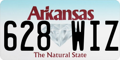 AR license plate 628WIZ