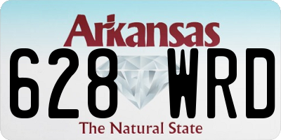 AR license plate 628WRD
