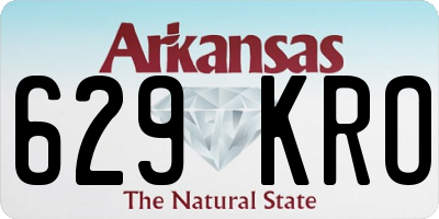 AR license plate 629KRO