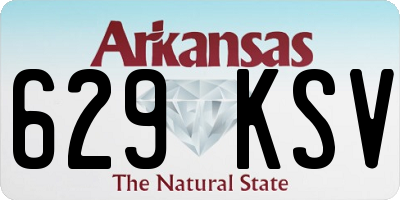 AR license plate 629KSV