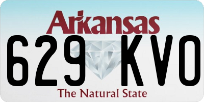 AR license plate 629KVO