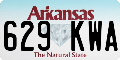 AR license plate 629KWA