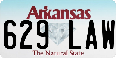 AR license plate 629LAW