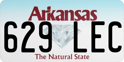 AR license plate 629LEC