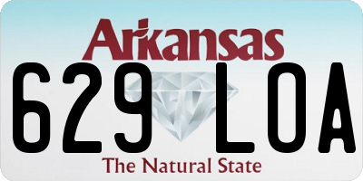 AR license plate 629LOA