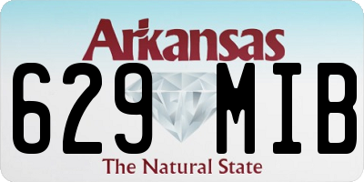 AR license plate 629MIB