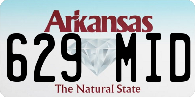 AR license plate 629MID