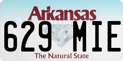 AR license plate 629MIE