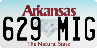 AR license plate 629MIG