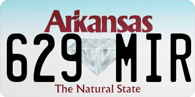 AR license plate 629MIR