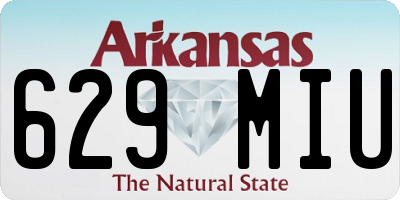 AR license plate 629MIU