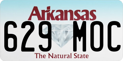 AR license plate 629MOC