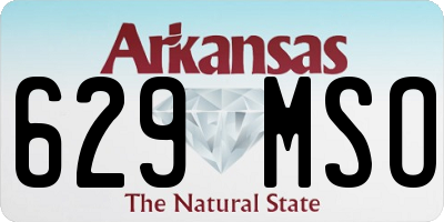AR license plate 629MSO