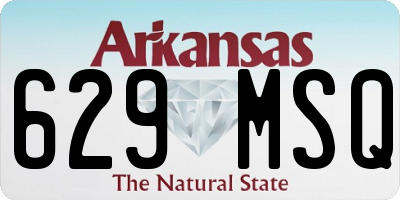 AR license plate 629MSQ