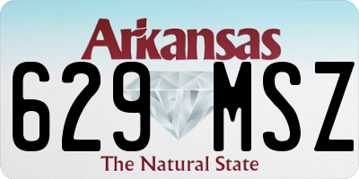 AR license plate 629MSZ