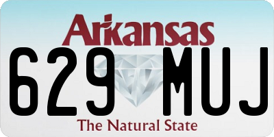AR license plate 629MUJ