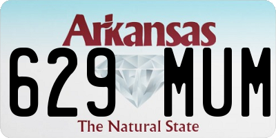 AR license plate 629MUM