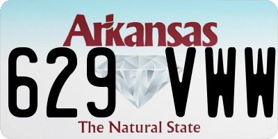 AR license plate 629VWW