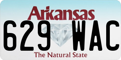 AR license plate 629WAC