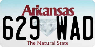 AR license plate 629WAD