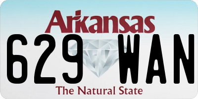 AR license plate 629WAN